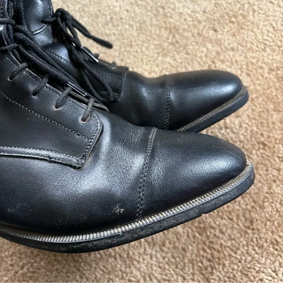 Women's Equestrian Horse Riding Boots Zip Black Lace Up Size US 7.5 European 38 - Picture 10 of 15